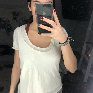 Free people simple white tee